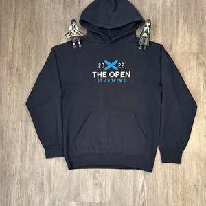 2022 The Open St Andrews Golf Hoodie, Navy Blue, Slim Fit, Men's Size M